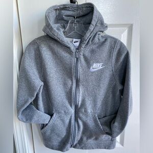Nike grey hooded zip up jacket
youth Large